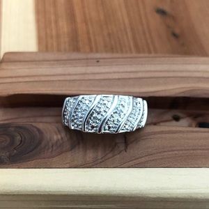 Sterling diamond accent ring